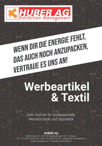 Werbemittel Katalog - Huber AG Exhibition Management Messebau Online Shop